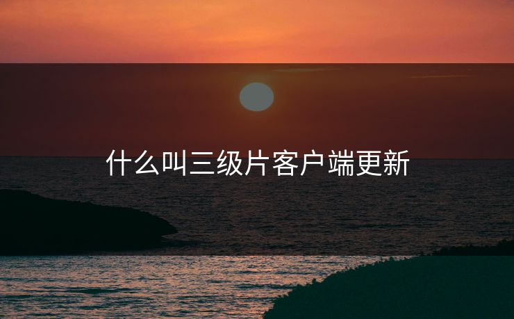 什么叫三级片客户端更新